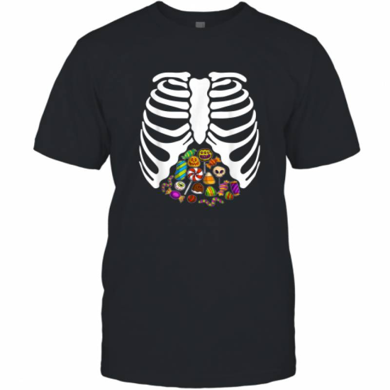 Skeleton Rib Cage Heart Candy Cute Halloween Costume shirt T-Shirt