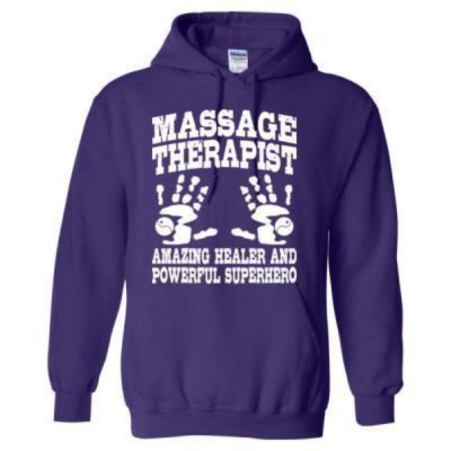 AGR Massage Therapist Amazing Healer Powerful Superhero – Heavy Blend™ Hooded Sweatshirt