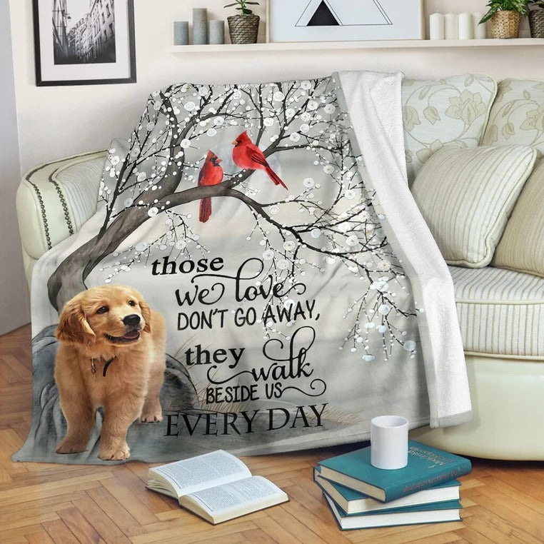 Dog Blanket, Golden Retriever Every Day Fleece Sherpa Blanket Bedding Decor For Dog Lover