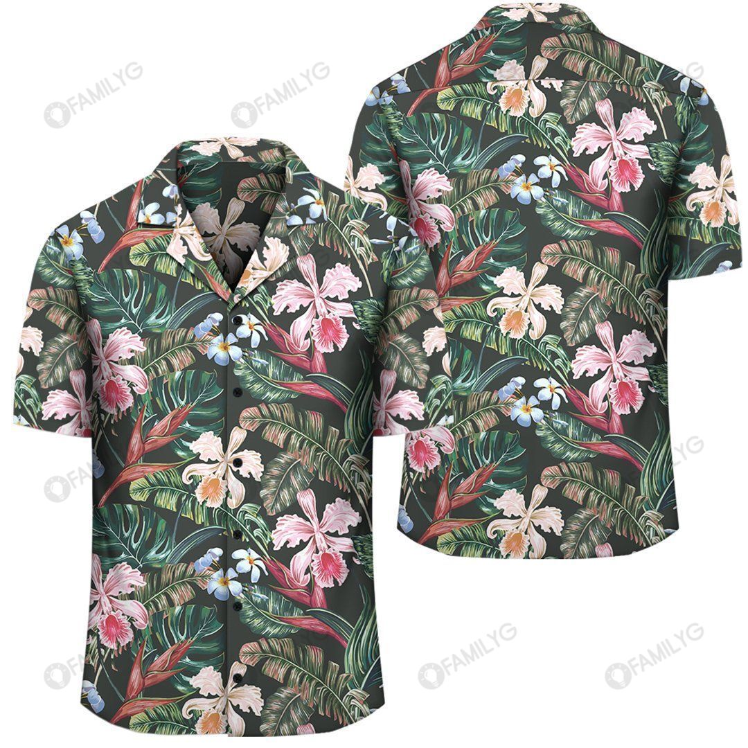 Tropical Monstera Leaf Red Hawaiian Shirt Summer Hawaiian For Men, Women, Couple