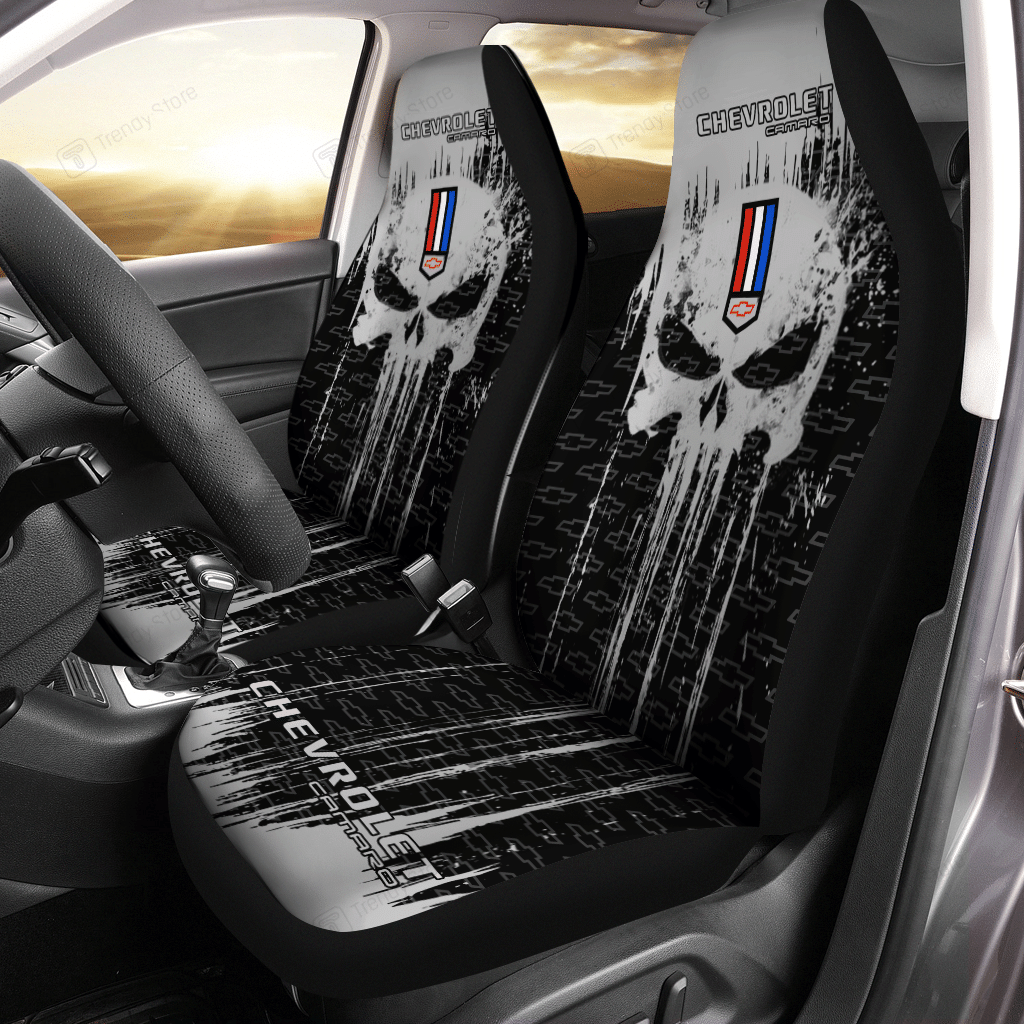 Chevrolet Camaro Car Seat Cover (Set Of 2) Ver3 (Black)