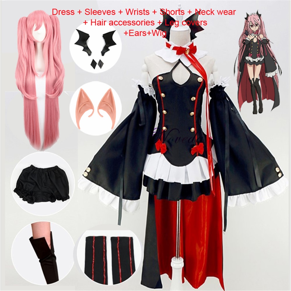 Seraph Of The End Owari No Seraph Krul Tepes Cosplay Costume Uniform Wig Cosplay Anime Witch Vampire Halloween Costume For Women Alx Trendy Fashion