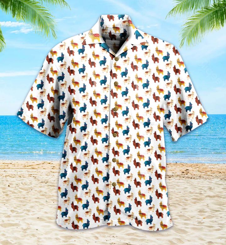 Llama Mini Colorful Hawaii Shirt Ha22424