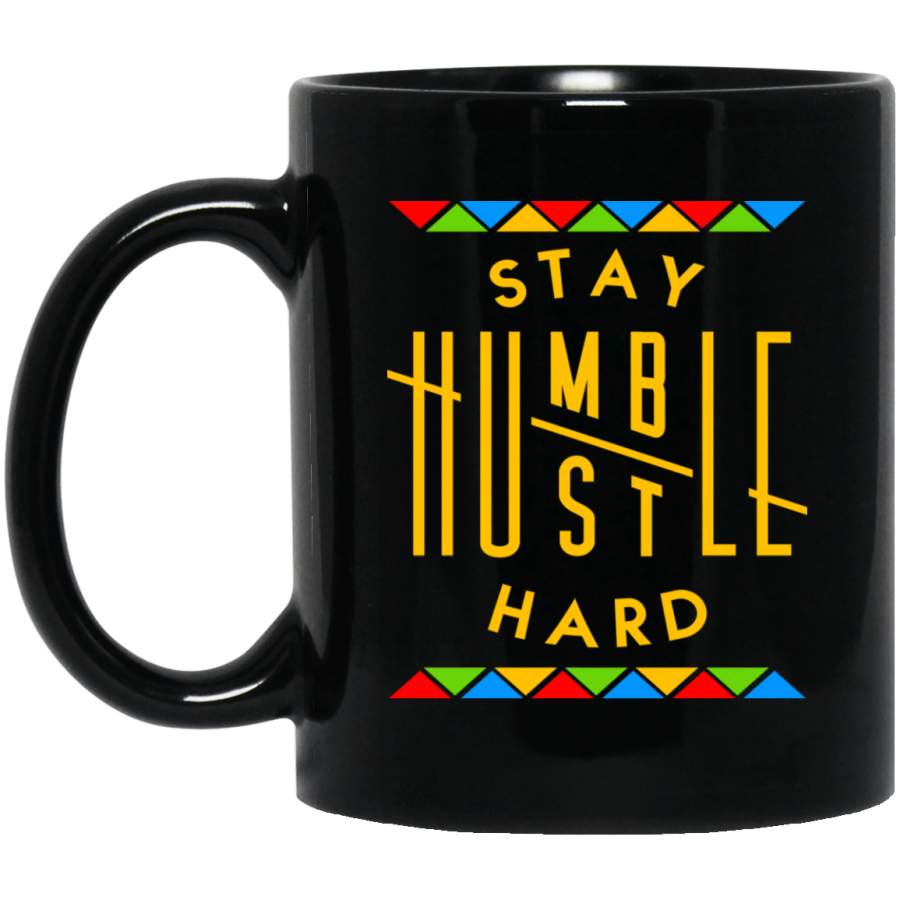 Stay Humble Hustle Hard Mug African American Coffee Cup For Pro Black