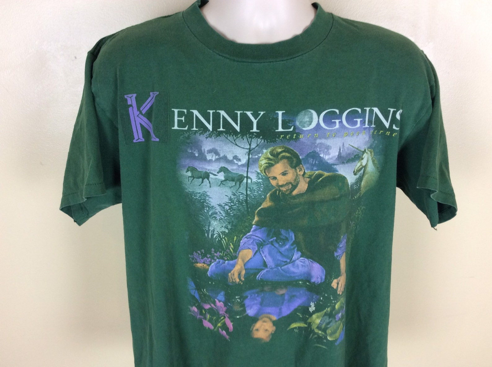 Vtg 1994 Kenny Loggins Return To Pooh Corner T Shirt Green L 90S Yacht Rock Pop T-Shirt