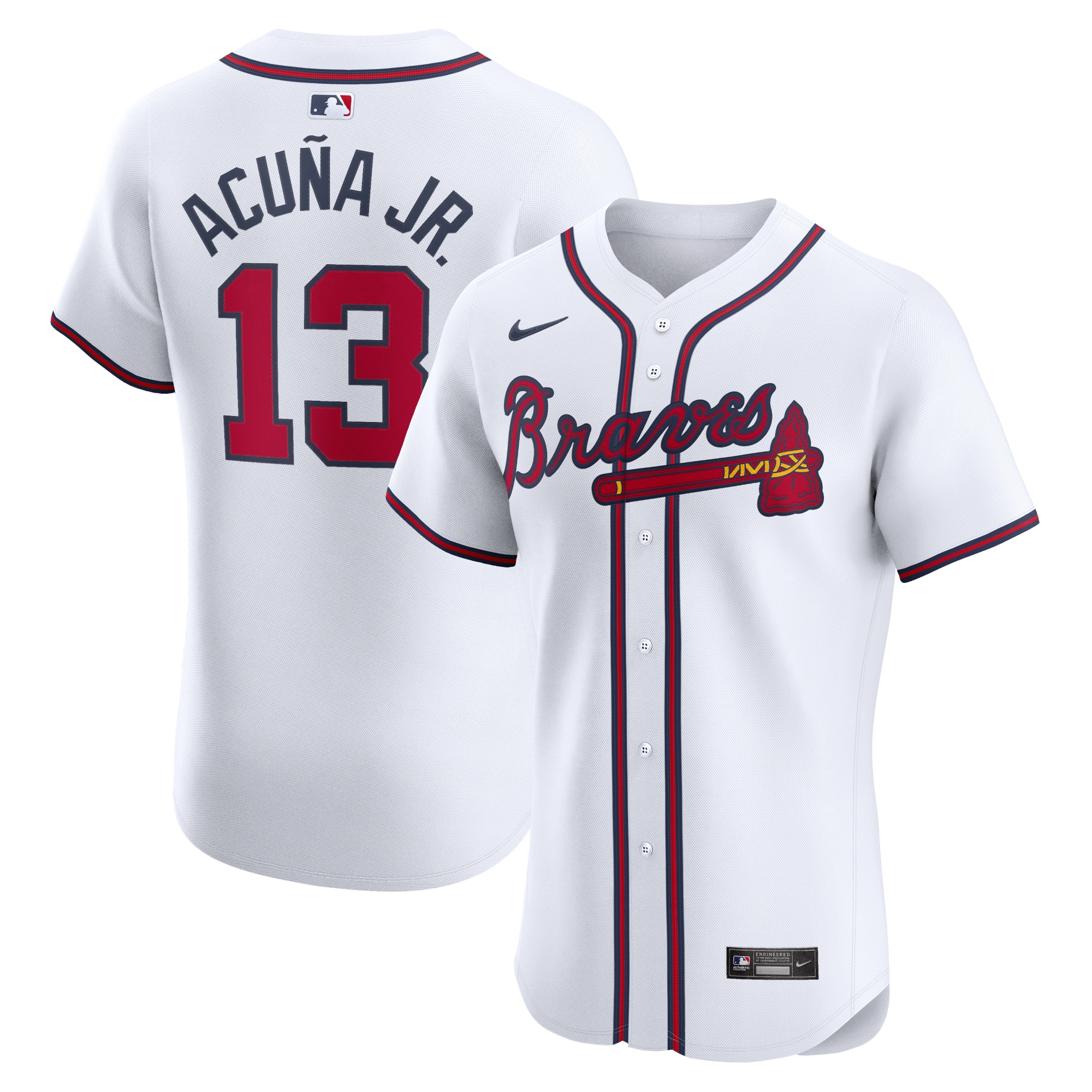 Ronald Acuña Jr. Atlanta Braves Home Elite Jersey – White