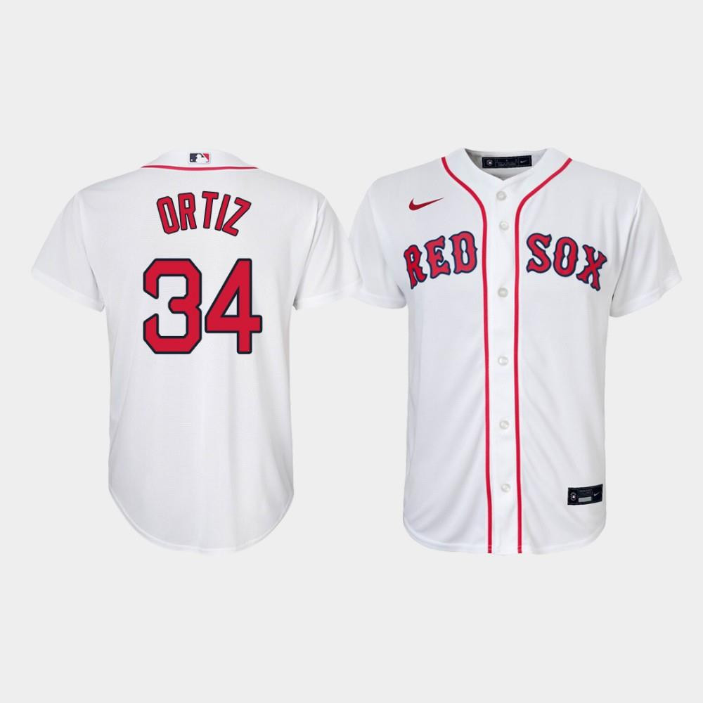 Youth Boston Red Sox David Ortiz 34 White Home Jersey