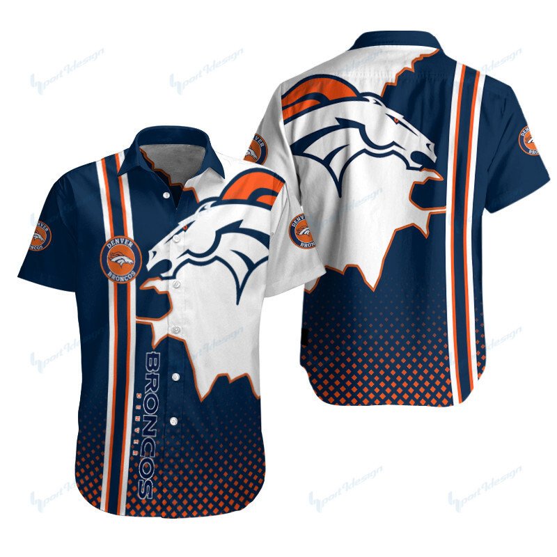 Denver Broncos Button Shirt Bg945