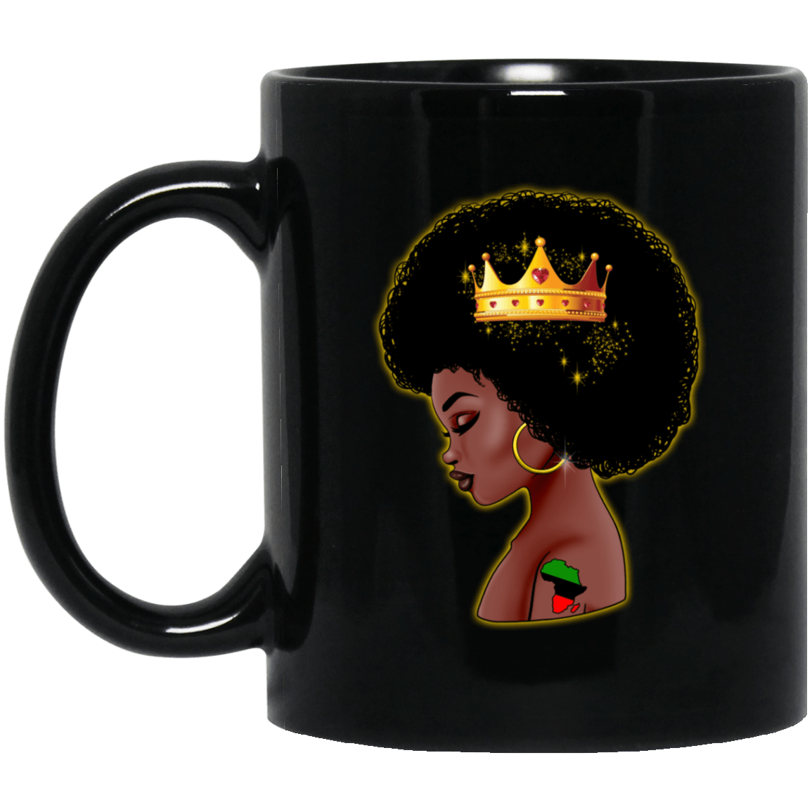 Black Queen African American Coffee Mug Melanin Poppin Women Pro Girl