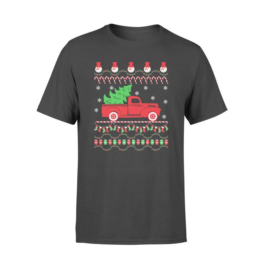 Ugly Christmas Merry Christmas Truck Tree T Shirt – Standard T-shirt