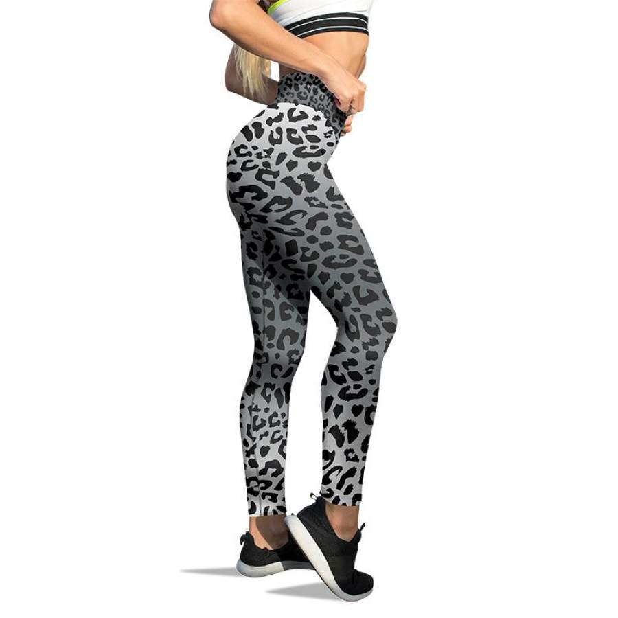 Silver Leopard Leggings