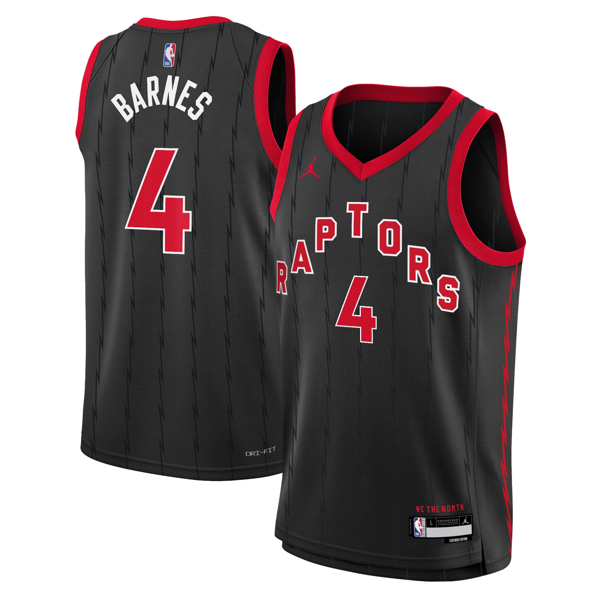 Toronto Raptors Jordan Statement Edition Swingman Jersey 22 – Black – Scottie Barnes – Youth