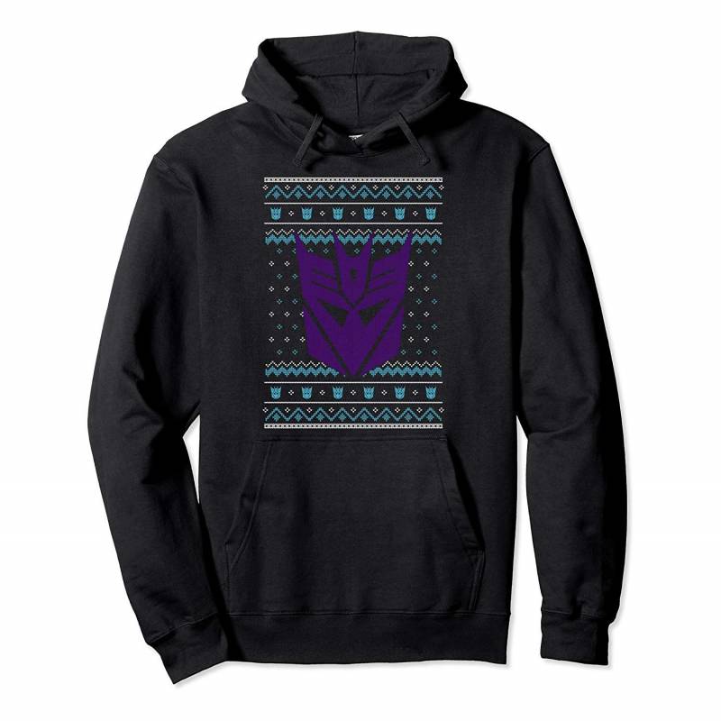 Transformers Christmas Decepticon Ugly Sweater Style Pullover Hoodie