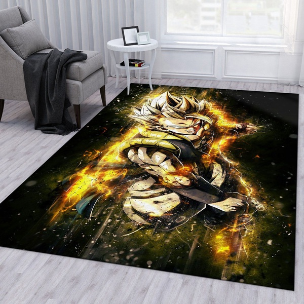 Anime Gogeta Aura Soul Area Rug Living Room Rug Family Gift US Decor