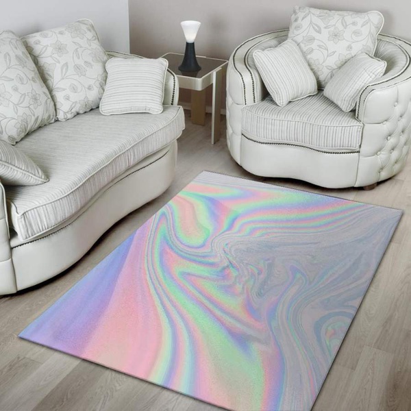 Holographic Abstract Area Rug