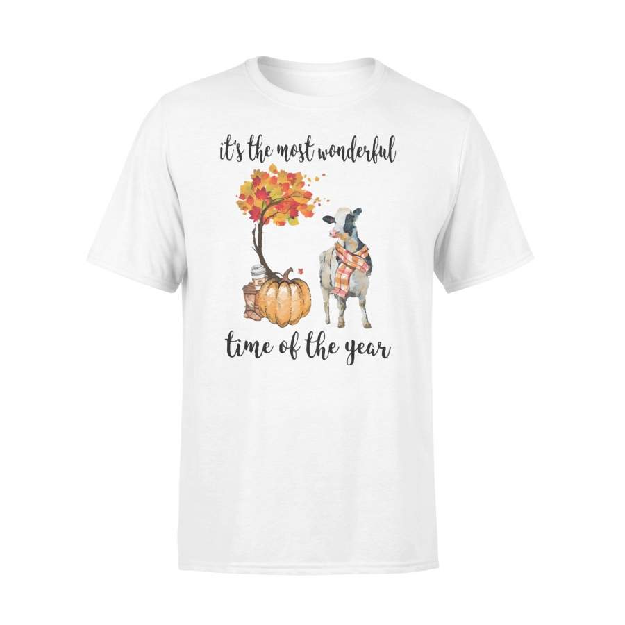 Fall Pumpkin It’s The Most Wonderful Time Of The Year Cow T-Shirt