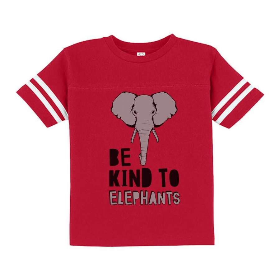 Be Kind To Elephants Support Toddler Jersey T-Shirt