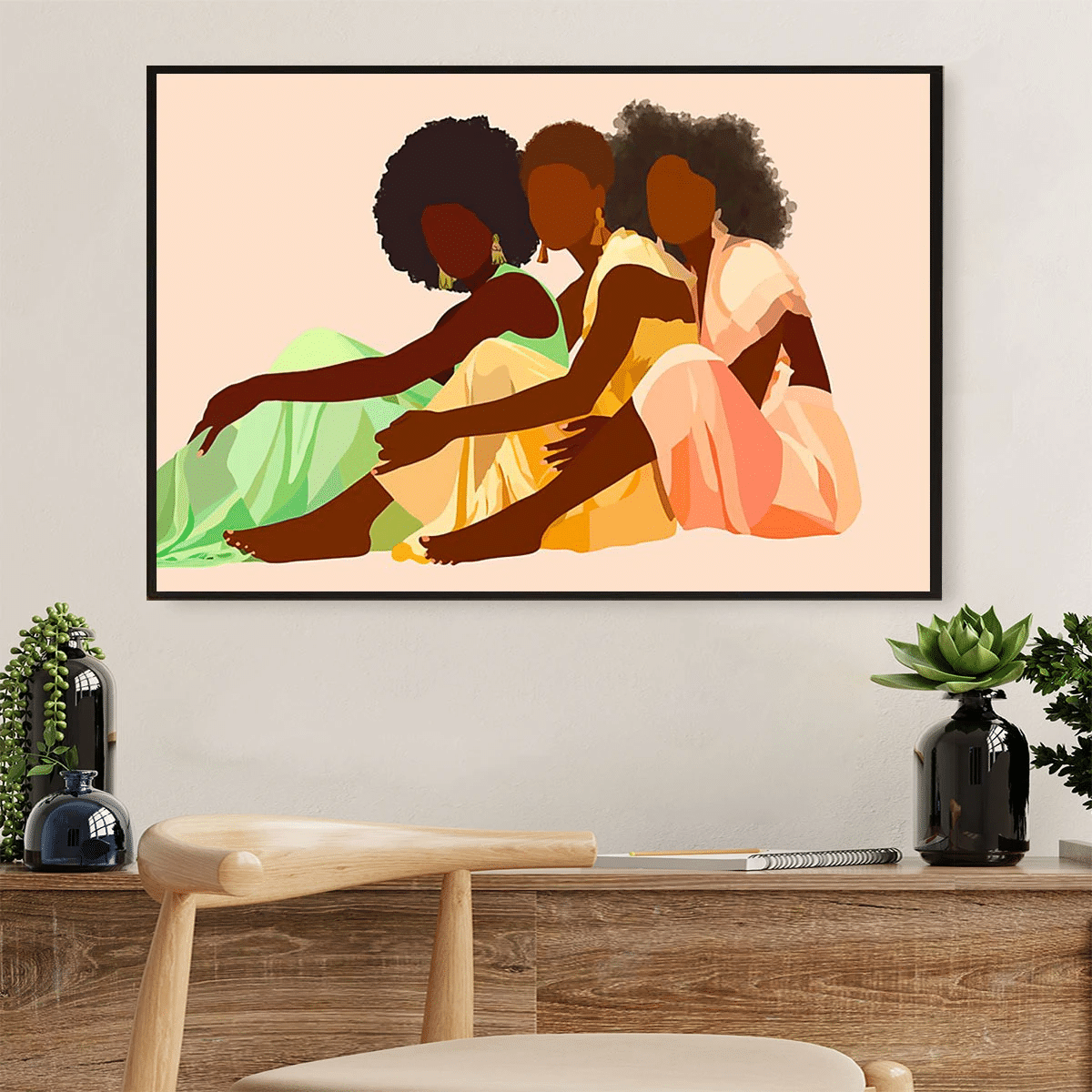 Women Potrait Art Painting Poster Canvas – Black Pride – Gift For Black Girl Evg84626