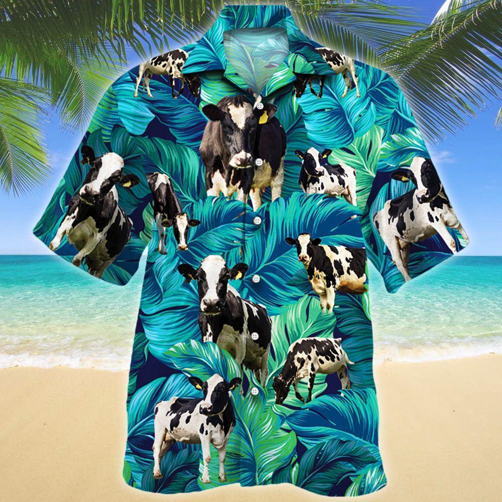 Holstein Friesian Cattle Lovers Hawaii Cow Hawaii Shirt For Men Women Ha41894