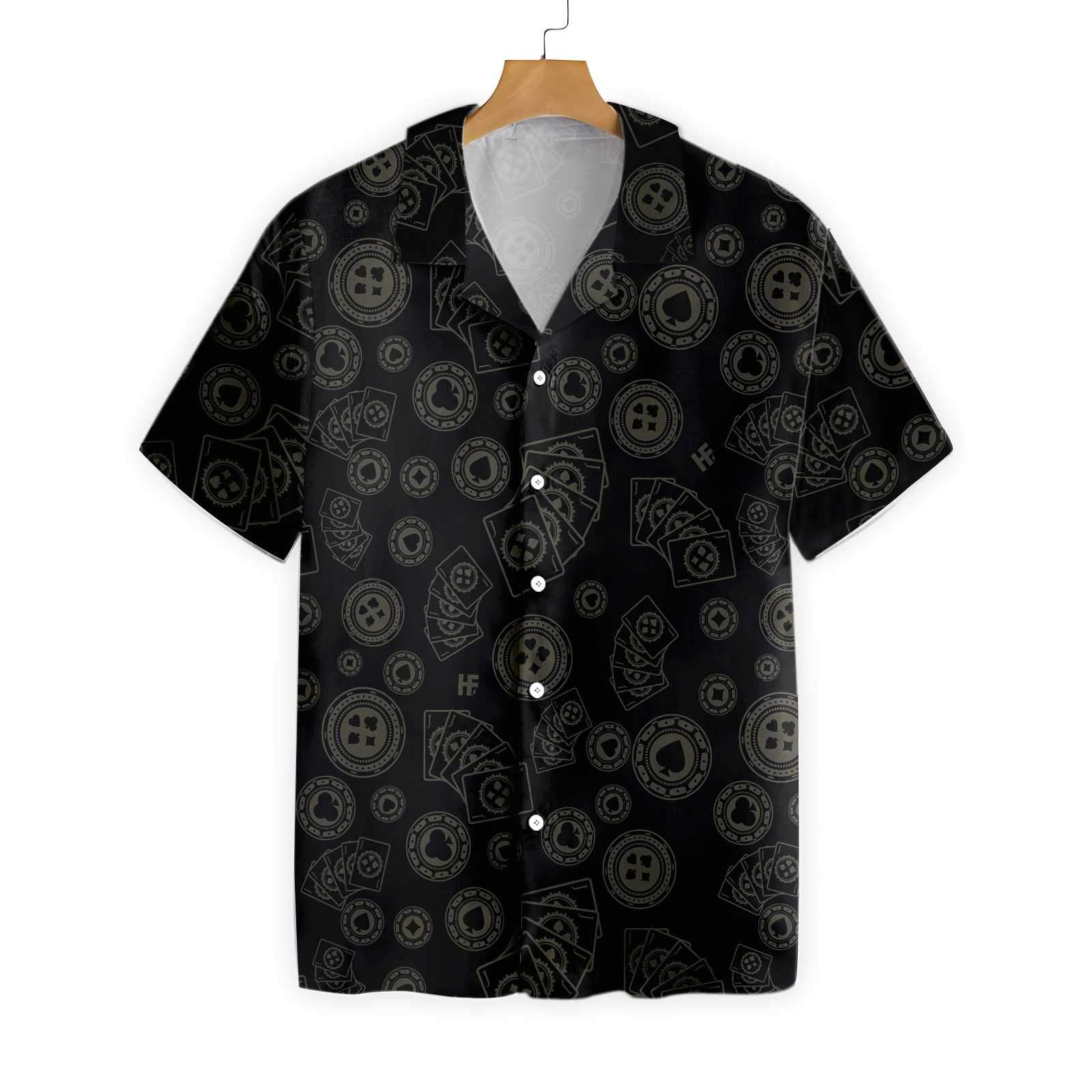 Dark Poker Pattern Hawaii Shirt Ha4892