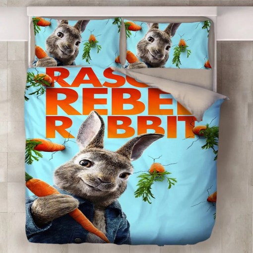 Peter Rabbit 9 Duvet Cover Pillowcase Home Decor 3D Bedding Set 3141