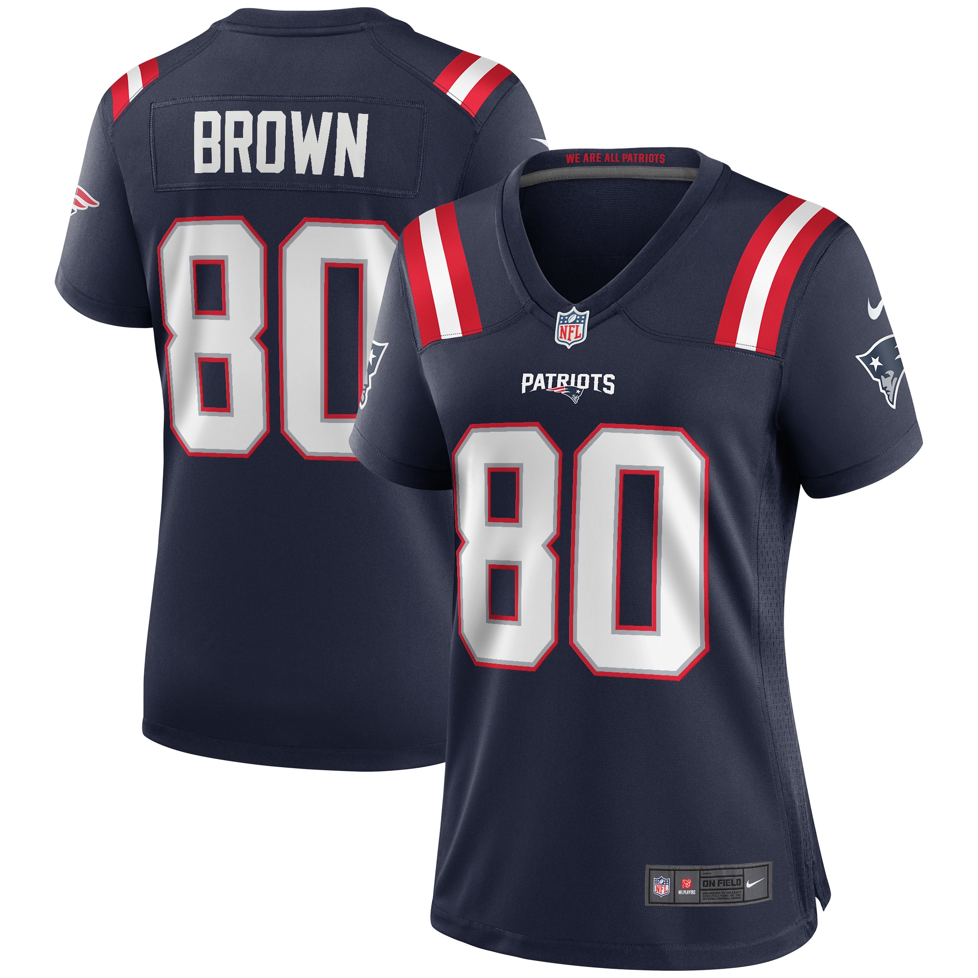 Women’s New England Patriots Troy Brown Navy Game Retired Player Jersey