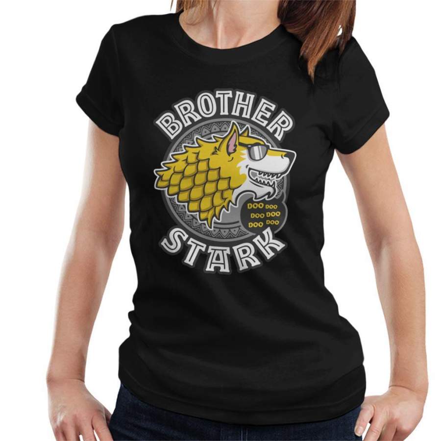 Brother Stark Baby Shark Family Game Of Thrones Women’s T-Shirt