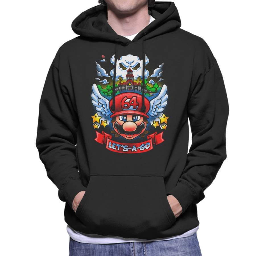 Super Mario 64 Tribute Colour Men’s Hooded Sweatshirt