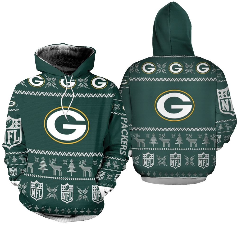 Green Bay Packers Ugly Sweatshirt Christmas 3D Hoodie