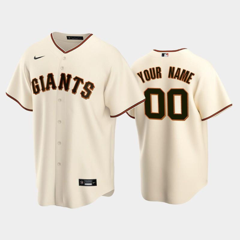 00 Custom Cream Home San Francisco Giants Jersey