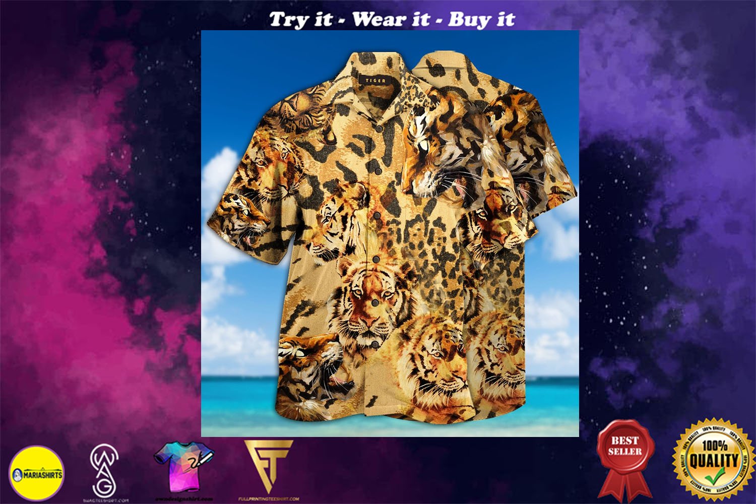 Beach Shirt Stay Cool Tiger Full Printing Hawaiian Shirt – Hot Item