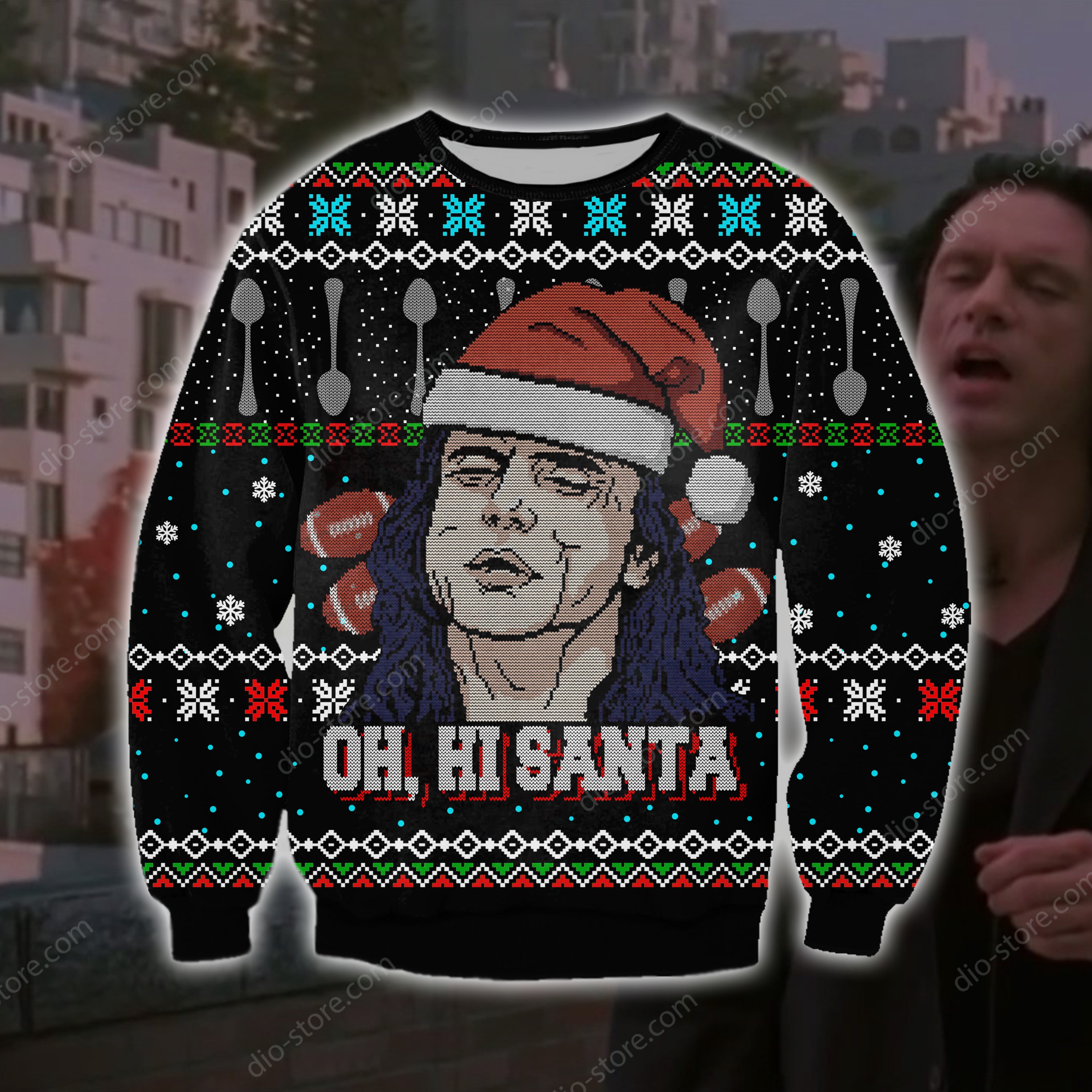 Oh Hi Santa Knitting Pattern 3D Print Ugly Sweater