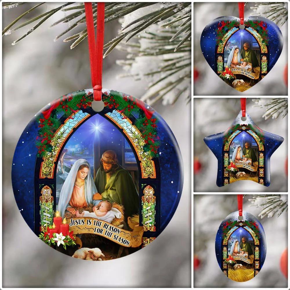 Jesus Christian Christmas Ceramic Ornament Christmas Home Decor