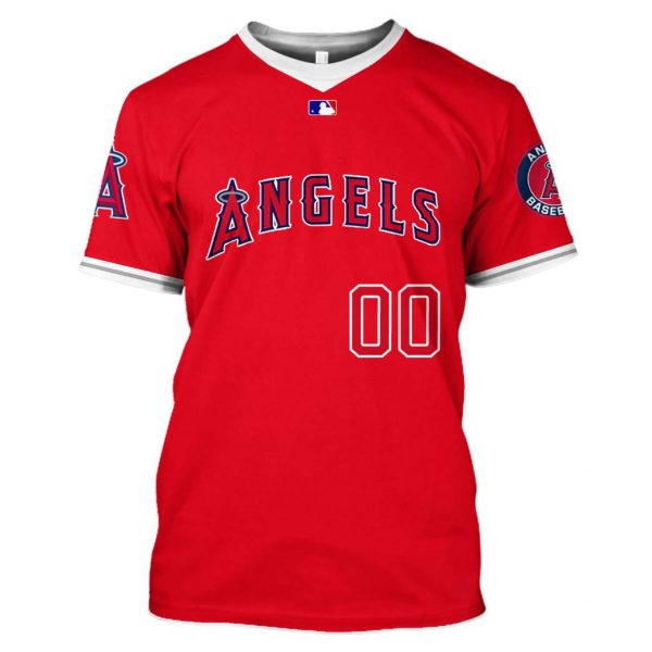 Los Angeles Angels Personalized Unisex Tshirt All Over Printed Unisex Tshirt Us Size