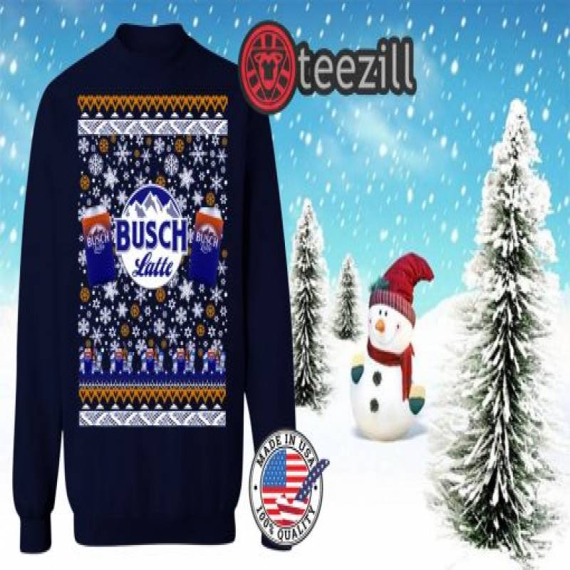 Busch Latte Beer 2D Ugly Christmas Hoodies Shirt