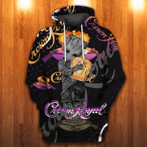 Crown Royal Baby Groot 3D All Over Printed Shirt Hoodie Y97