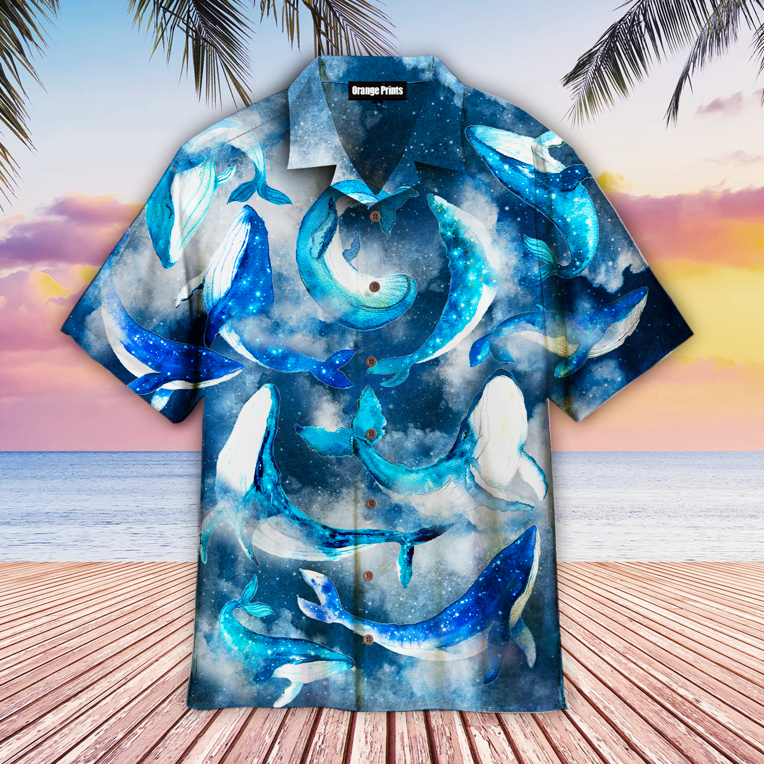 Blue Whale Hawaiian Shirt | For Men & Women | Wt3072