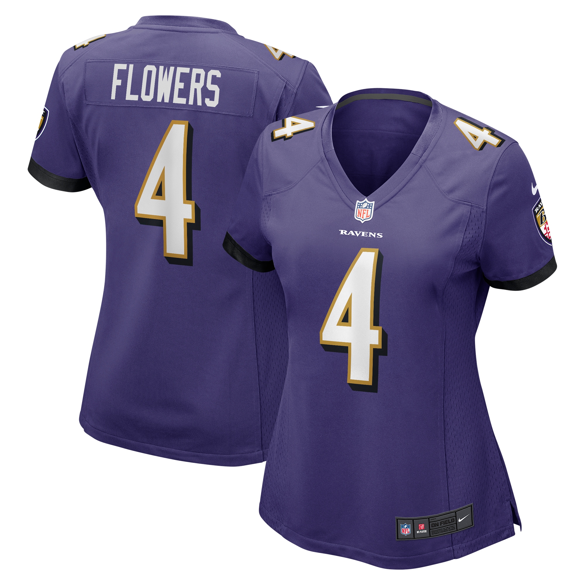 Women’s Baltimore Ravens Zay Flowers Purple Team Game Jersey