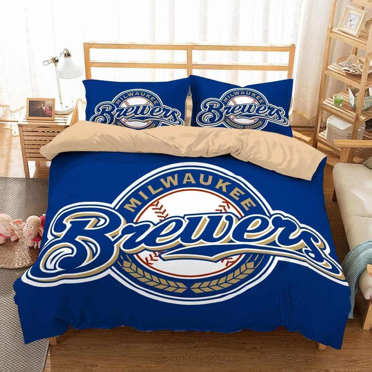 3D Customize Milwaukee Brewers Bedding Set Duvet Cover SetBedroom Set Bedlinen