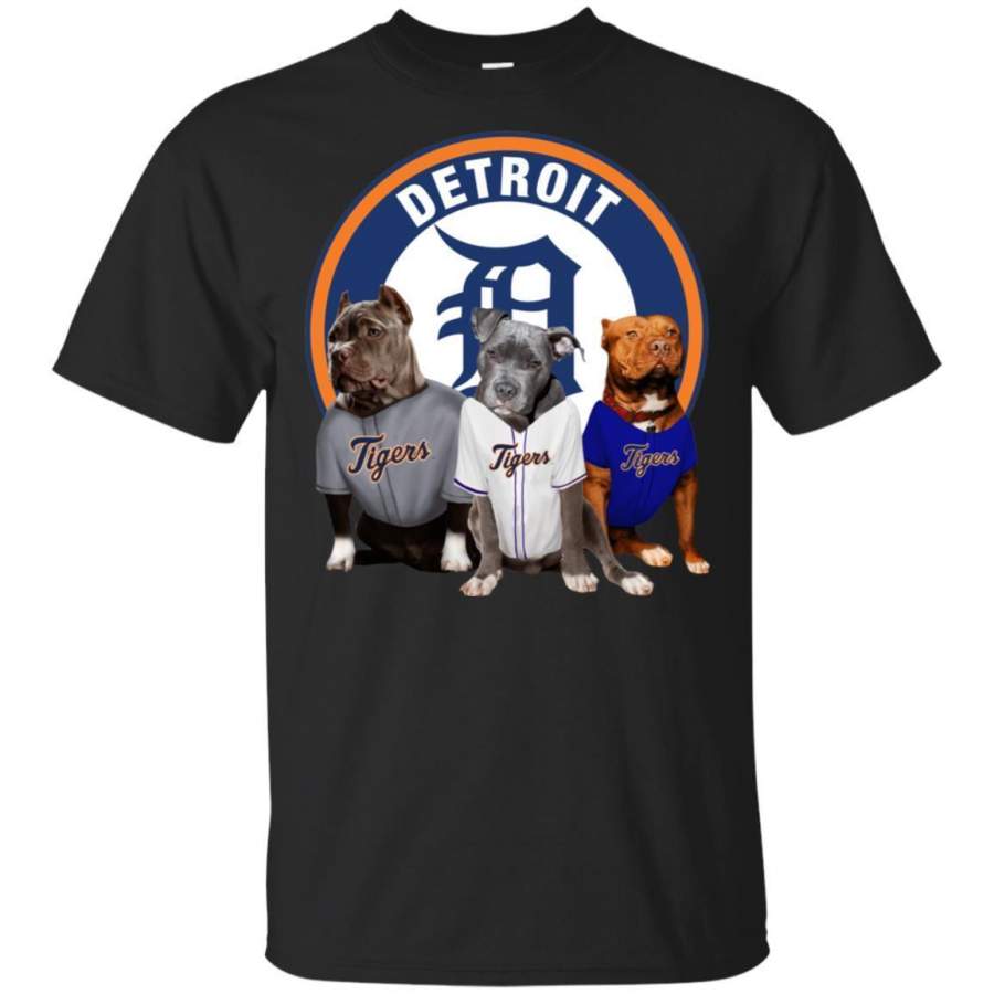 Pit bull Dog And Detroit Tigers Fan Shirt HT208