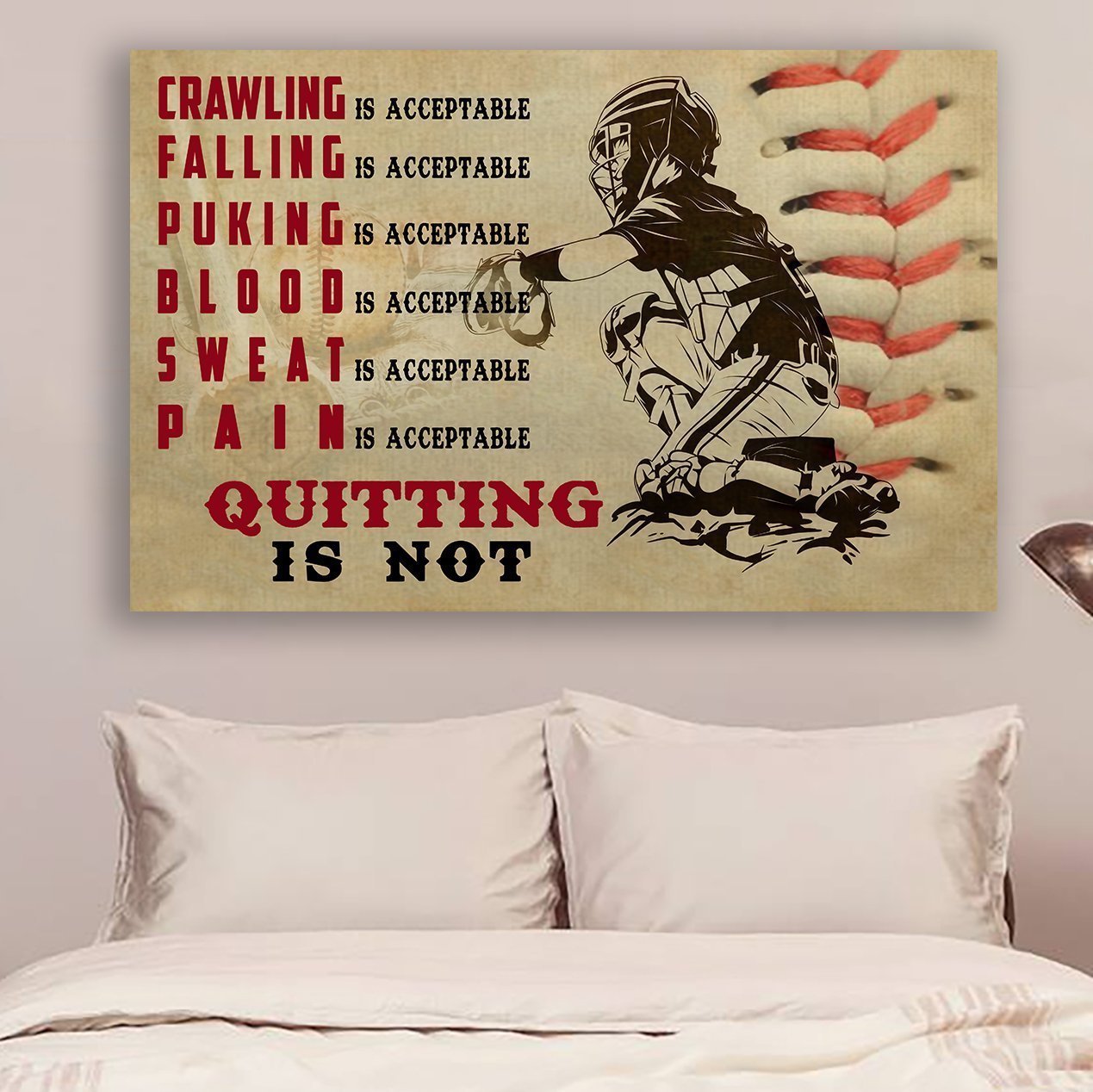 Baseball poster Quitting is not