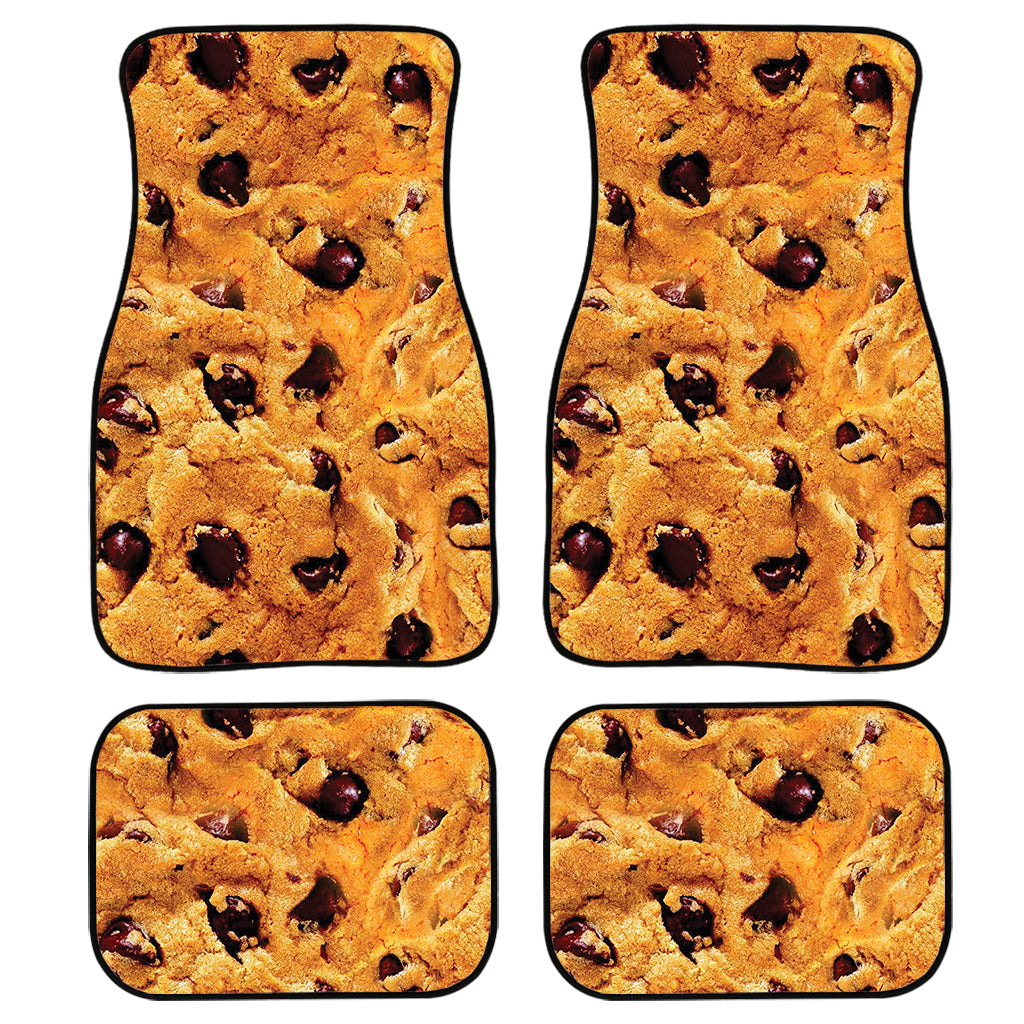 Chocolate Chip Cookie Print Front And Back Car Floor Mats, Front Car Mat