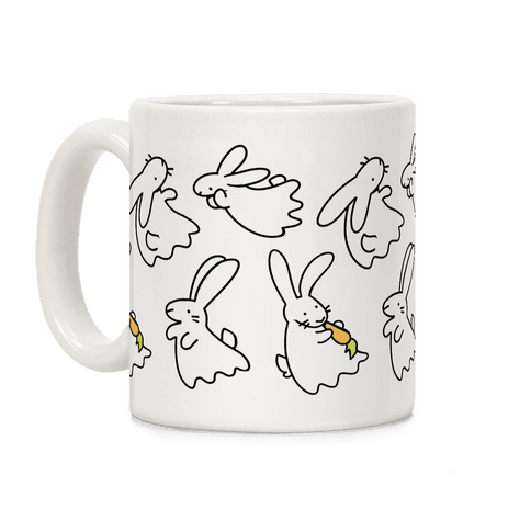 Bunny Ghost Pattern Coffee Mug