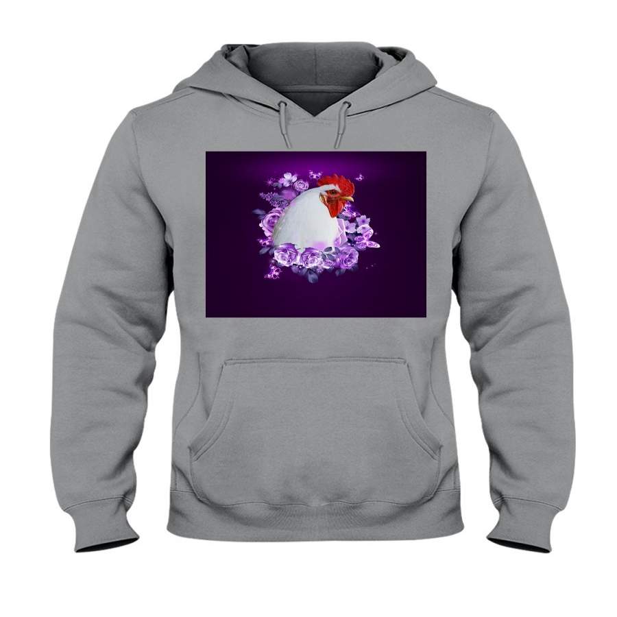 Chicken Floral Background  Special Custom Design Hoodie