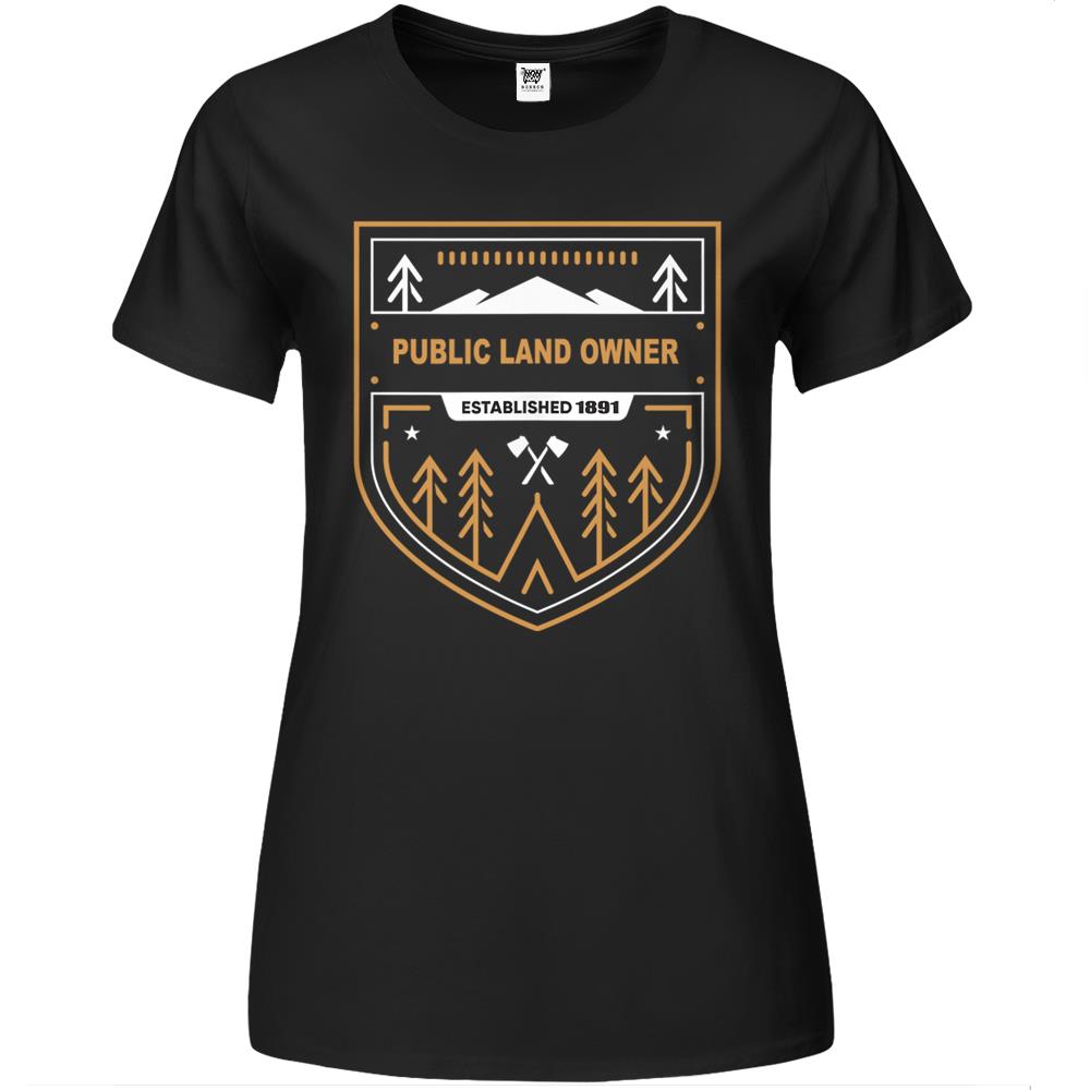 Public Land Owner Camping Overland Nature Premium Womens Tshirts