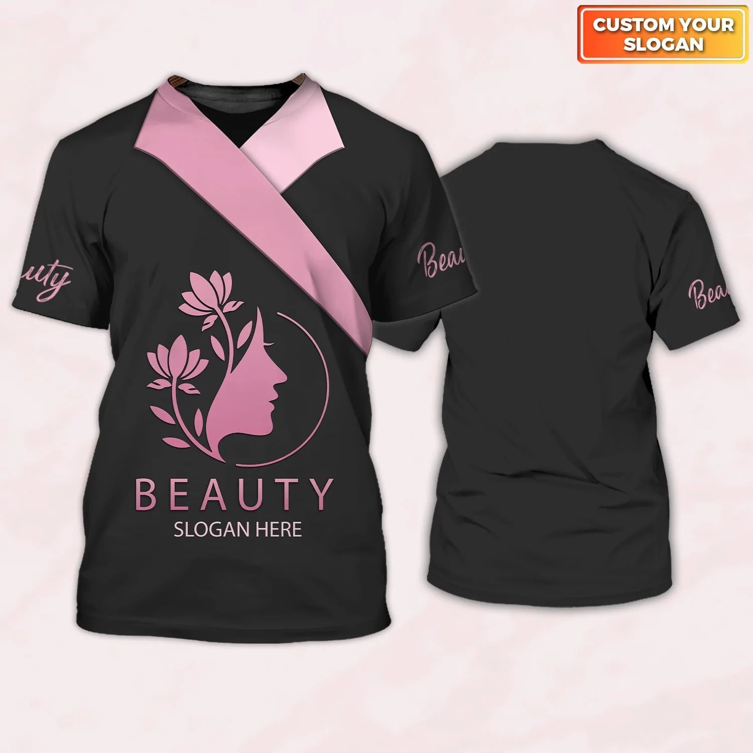 Beauty Consultant Personalized Your Slogan 3D Tshirt For Make Up Artist, Beauty Tech Shirts For Her