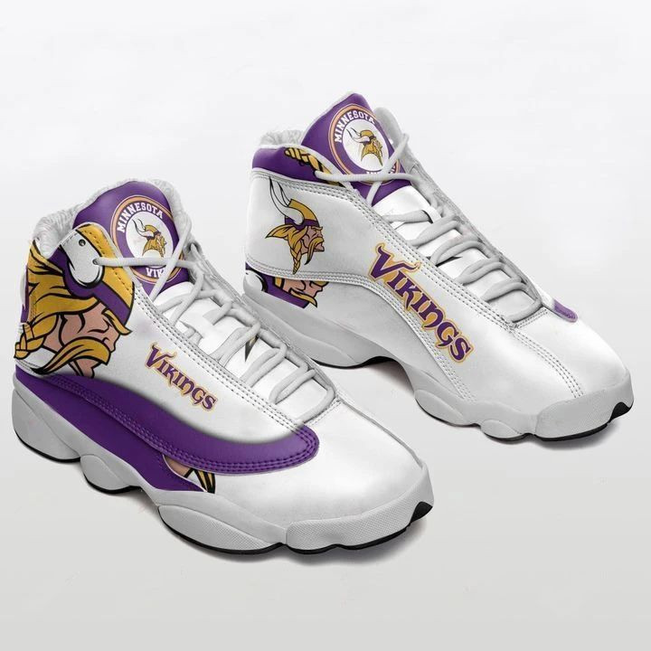 Football Team Minnesota Vikings Air Jordan 13 Printing Shoes Sneaker