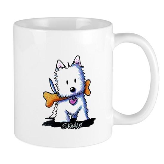 Kiniart Westie Rabbit Mug