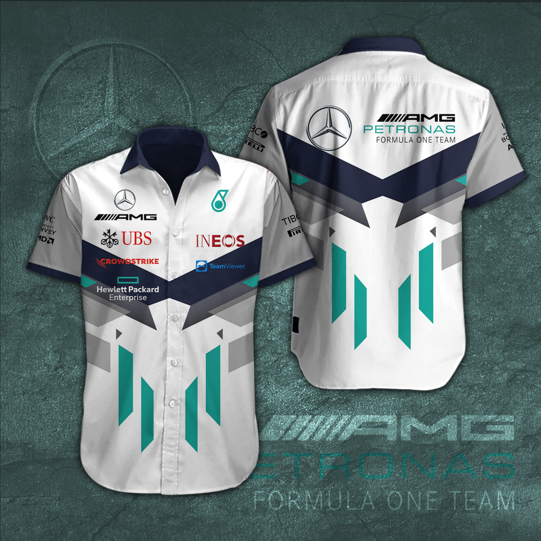 Mercedes-Amg Petronas F1 Short Sleeve Dress Shirt – Hoatt566