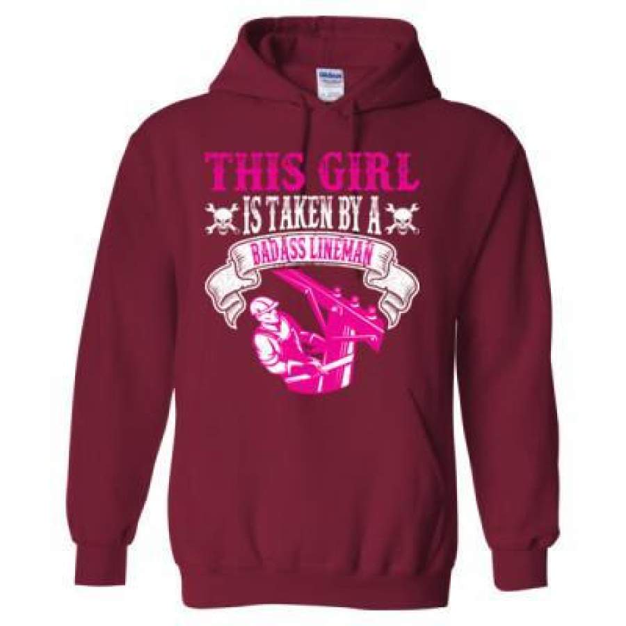 AGR This Girl Is Taken By A Badass Lineman – Heavy Blend™ Hooded Sweatshirt